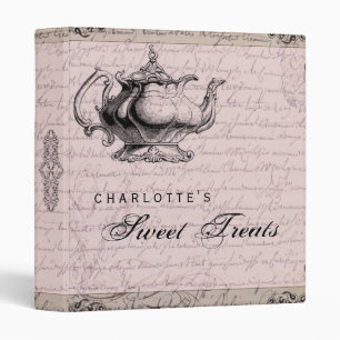 Classeur doux de recette de festin de théière