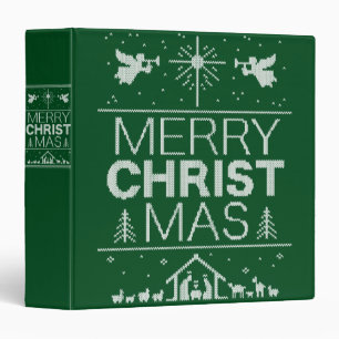 Classeur Doux Joyeux CHRISTmas Chandail Christian Red Green
