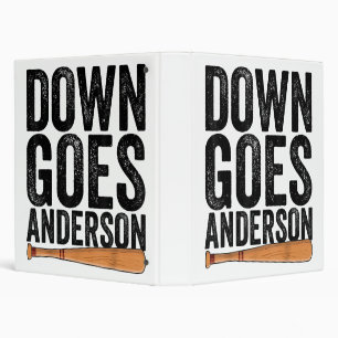 Classeur DOWN GOLF ANDERSON FUNNY BASEBALL cadeau ANDERSON