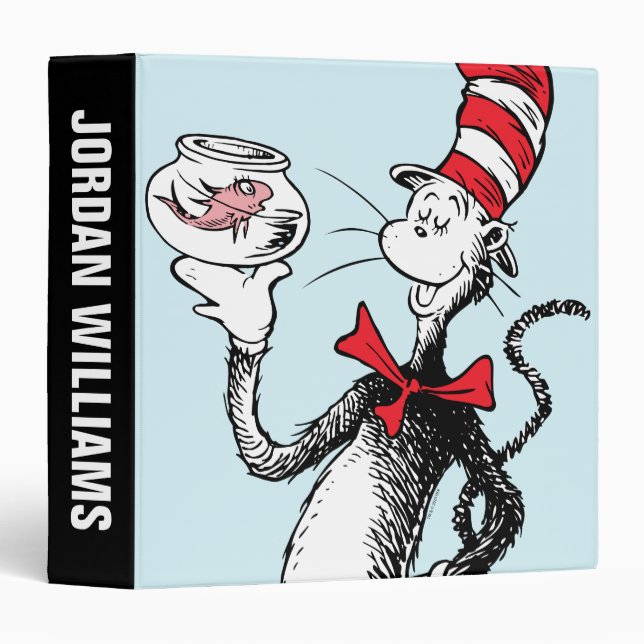 Classeur Dr Seuss | Chat dans le Casquette & Krinklebine (Devant/Côté)