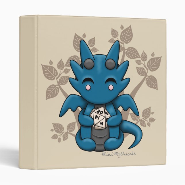 Classeur Dragon 1" de matrices de Kawaii reliure à anneaux (Devant/Côté)