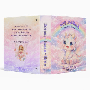 Classeur Dragon Arc-en-Ciel Enchanté Fille de l'École Paste