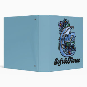 Classeur Dragon bleu rose de Soft et Fierce