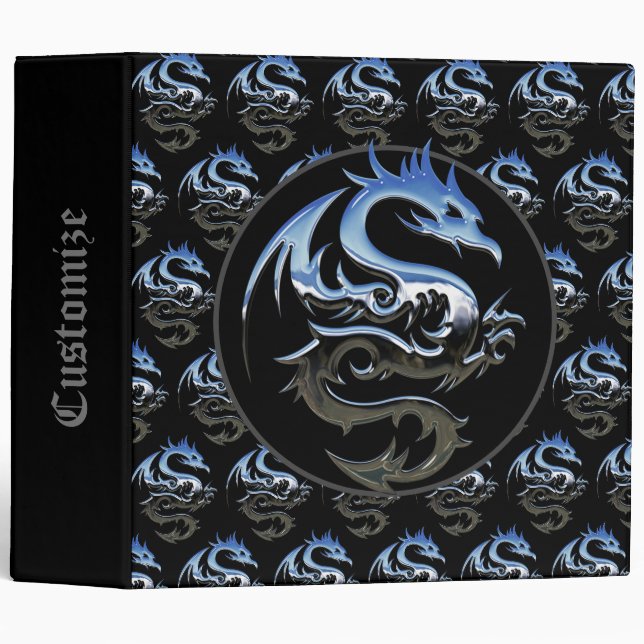Classeur Dragon de Silver Metallic (Devant/Côté)