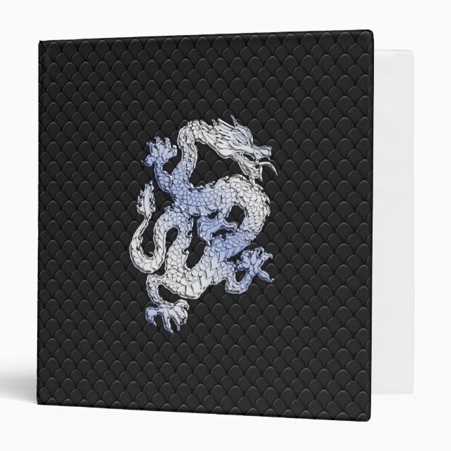 Classeur Dragon de style de chrome dans la copie noire de (Devant/Intérieur)