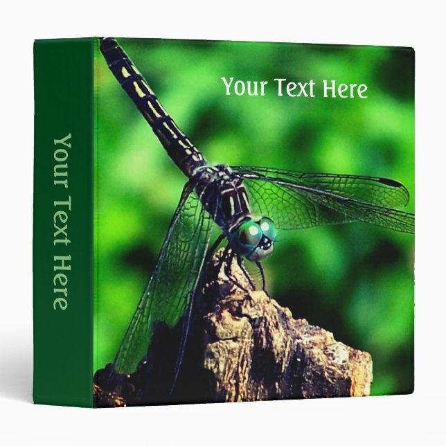 Classeur Dragonfly Close Up Nature Personnalisée (Devant/Côté)