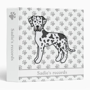 Classeur Dramequin Grand Danois Chien de Dessin Animé Migno