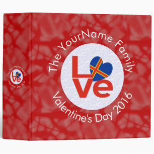 Classeur Drapeau Åland Islands Red Letter LOVE Personnalisé