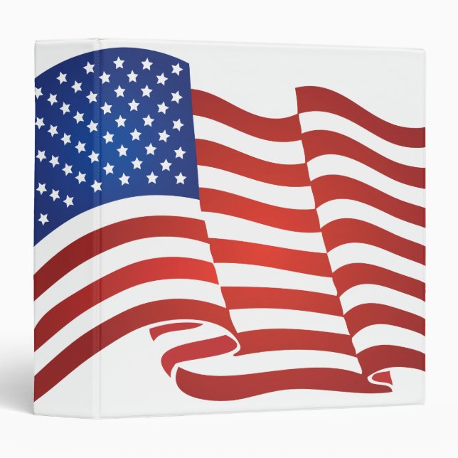 Classeur Drapeau américain (Devant/Côté)
