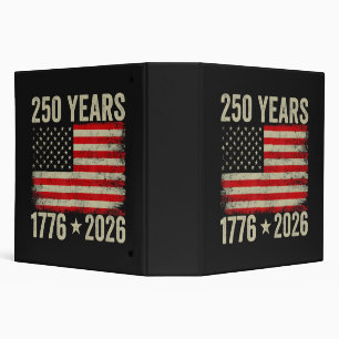 Classeur Drapeau américain 250 ans 1776-2026