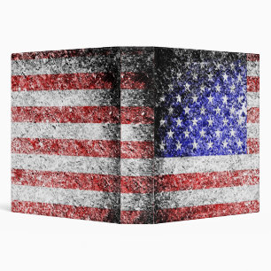 Classeur Drapeau américain grunge
