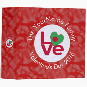 Classeur Drapeau bangladais rouge LOVE personnalisé