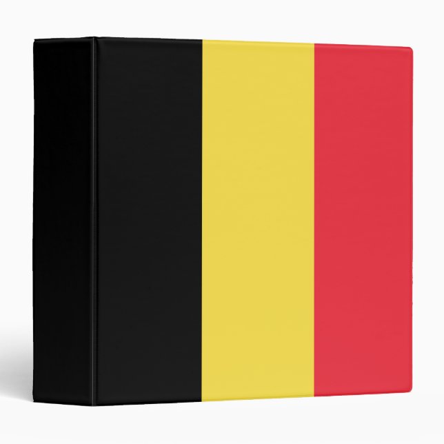 Classeur Drapeau Belgique (Devant/Côté)