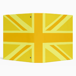 Classeur Drapeau britannique Union Jack très jaune