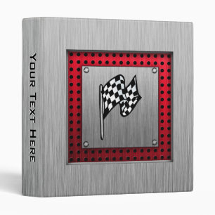 Classeur Drapeau Checkered ; regard en aluminium balayé