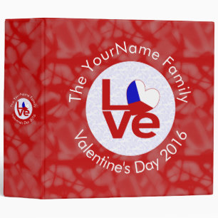 Classeur Drapeau Czechia Red LOVE Personnalisé