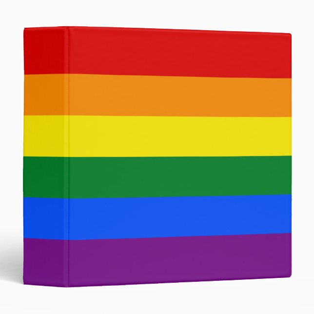 Classeur Drapeau d'arc-en-ciel de gay pride de LGBT (Devant/Côté)