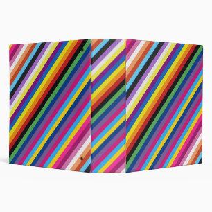 Classeur Drapeau de la fierté Motif à bandes colorées Class