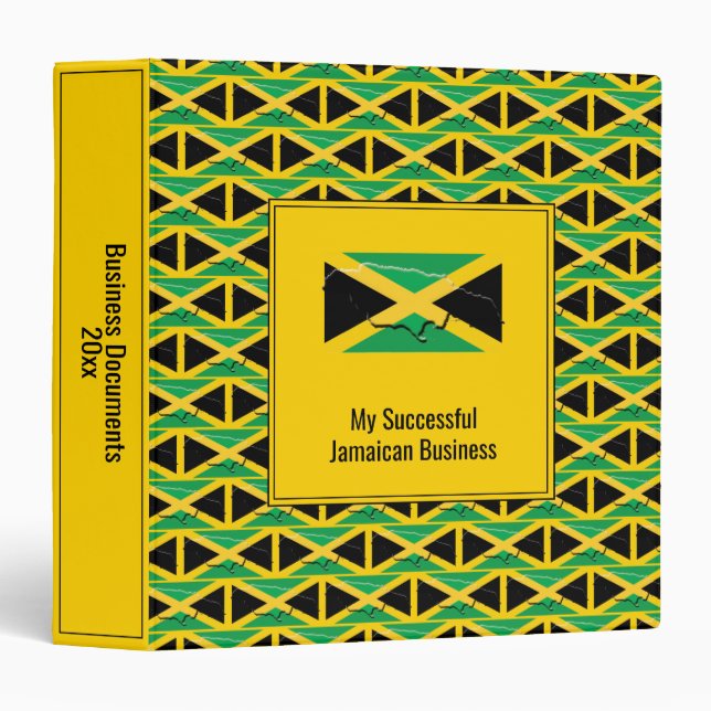 Classeur Drapeau de la JAMAÏQUE personnalisé (Devant/Côté)