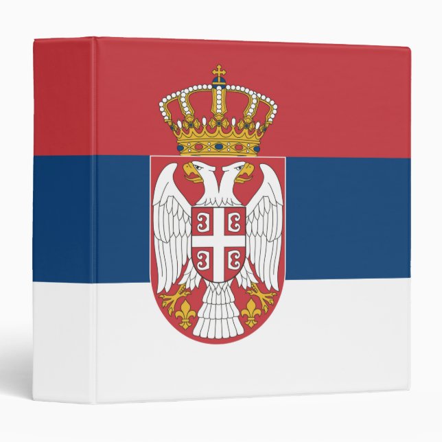 Classeur Drapeau de la Serbie (Devant/Côté)