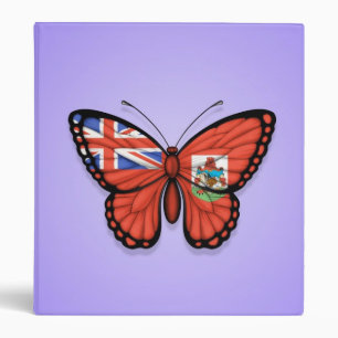 Classeur Drapeau de papillon des Bermudes sur le pourpre