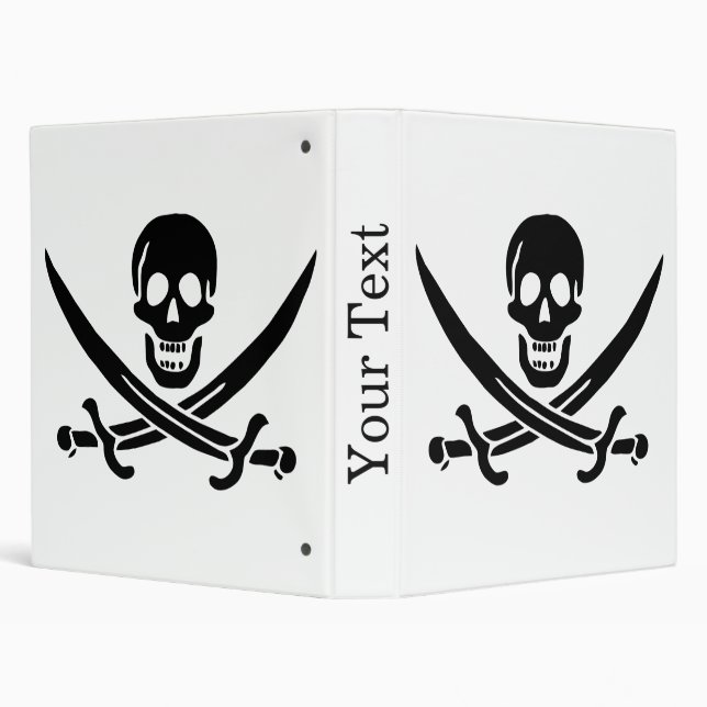 Classeur Drapeau de pirate Crâne croisé épées (Arrière-plan)