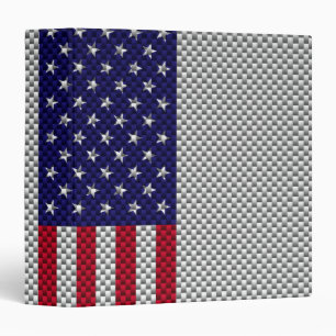 Classeur Drapeau des USA sur le décor de style de fibre de
