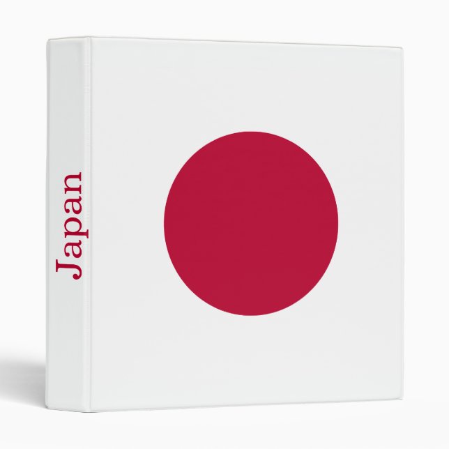Classeur Drapeau du Japon (Devant/Côté)
