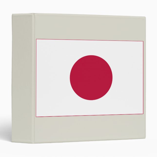 Classeur Drapeau du Japon : Hinomaru, Nisshōki, Red Rising  (Devant/Côté)