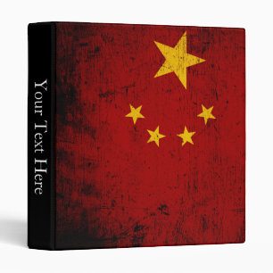 Classeur Drapeau grunge noir de la Chine