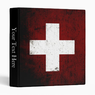 Classeur Drapeau grunge noir de la Suisse