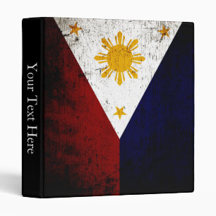 Classeur Drapeau grunge noir de Philippines