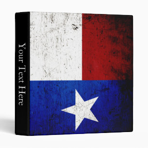 Classeur Drapeau grunge noir d'état du Texas