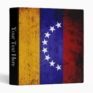 Classeur Drapeau grunge noir du Venezuela