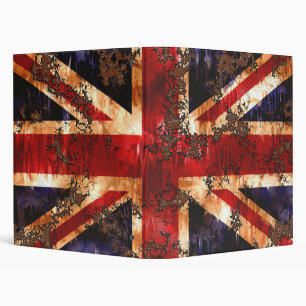Classeur Drapeau patriotique rouillé du Royaume-Uni