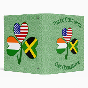 Classeur Drapeau personnalisé du trèfle américain irlandais