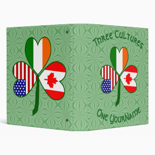 Classeur Drapeau personnalisé trèfle irlandais canadien amé