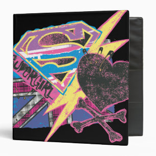 Classeur Drapeau supergirl et os croisés
