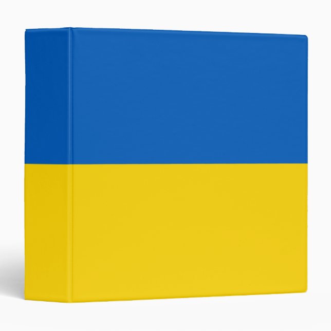 Classeur Drapeau Ukraine (Devant/Côté)