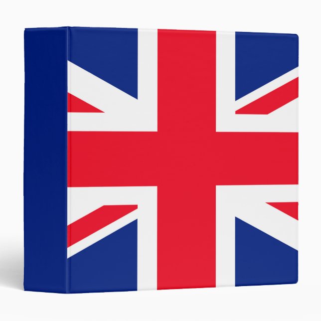 Classeur Drapeau Union Jack du Royaume-Uni (Devant/Côté)