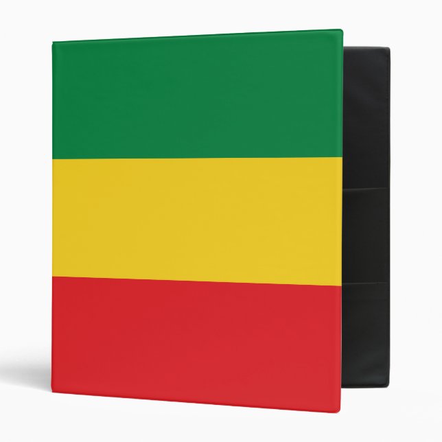 Classeur Drapeau vert, or (jaune) et rouge (Devant/intérieur)