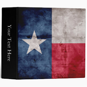 Classeur Drapeau vintage patiné d'état du Texas