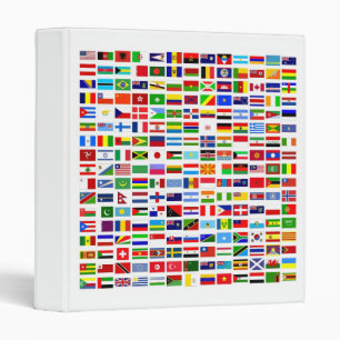 Classeur Drapeaux du monde reliure