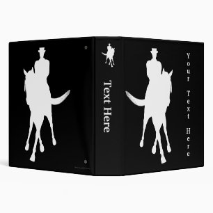 Classeur Dressage Horse Rider Blanc Personnalisé