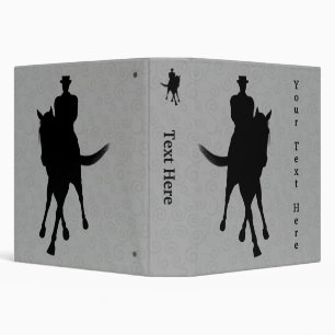 Classeur Dressage Horse Rider Noir Personnalisé