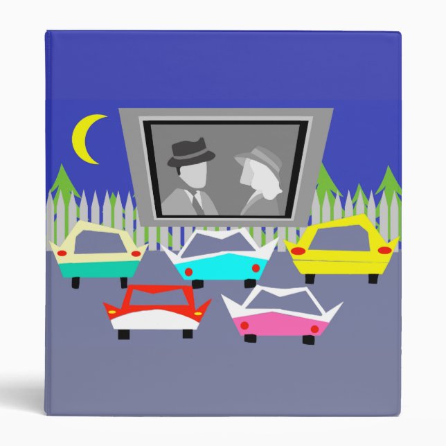 Classeur drive-in de film de petite ville (Devant)
