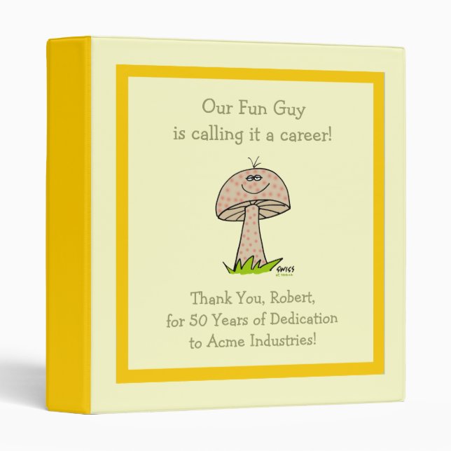 Classeur Drôle Amusant Guy Cartoon mignon scrapbook de retr (Devant/Côté)