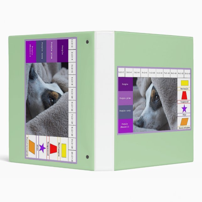 Classeur Drôle chien violet couleur éducative set de table (Arrière-plan)