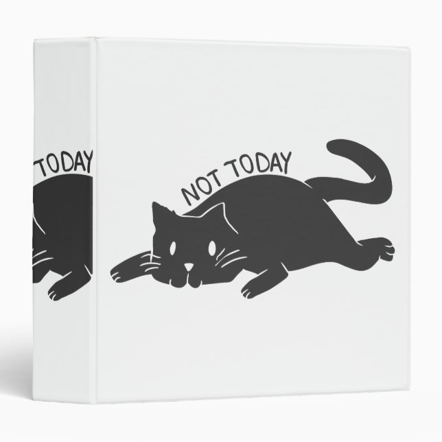 Classeur Drôle décontracté dessin animé de chat domestique (Devant/Côté)