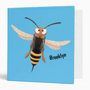 Classeur Drôle dessin animé de guêpe à cornet en colère